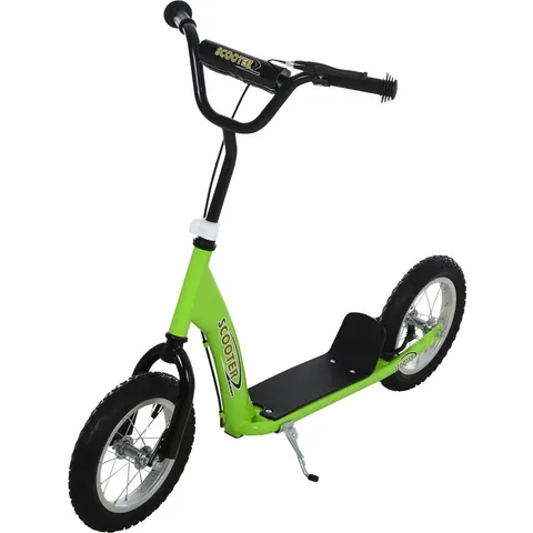 HOMCOM Kinderstep - Staal - 117x52x85cm - Groen – afbeelding 2