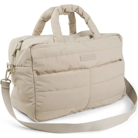 Gesteppte Wickeltasche – beige – Bild 2