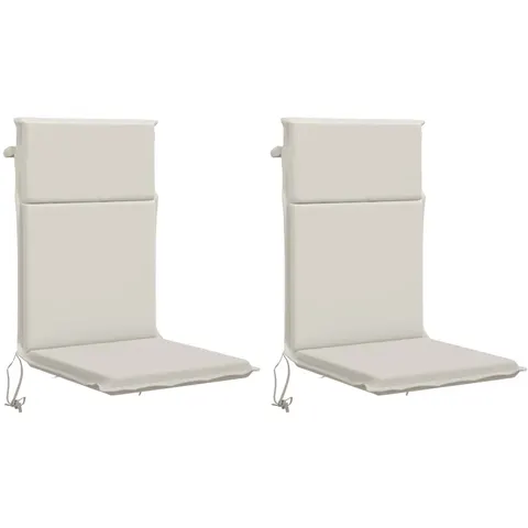 vidaXL Coussin de chaise à dossier haut GEMERT 2 pc 100 % polyester – 425397 – image 2