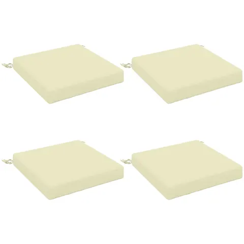 vidaXL Coussins de siège SOEST 4 pc 100 % polyester Crème – 414162 – image 2