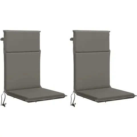 vidaXL Coussin de chaise à dossier haut GEMERT 2 pc 100 % polyester – 425601 – image 2