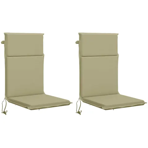 vidaXL Coussin de chaise à dossier haut GEMERT 2 pc 100 % polyester – 425335 – image 2