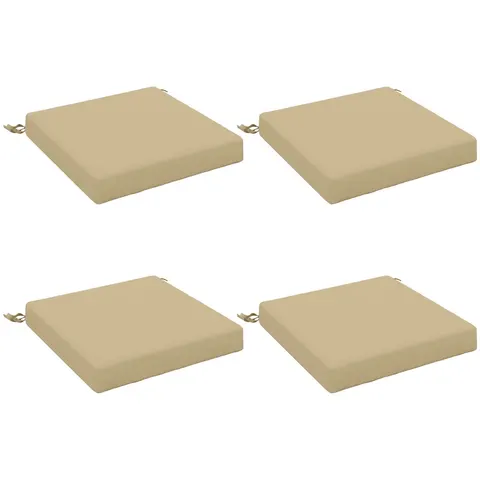vidaXL Coussins de siège SOEST 4 pc 100 % polyester Beige – 414124 – image 2