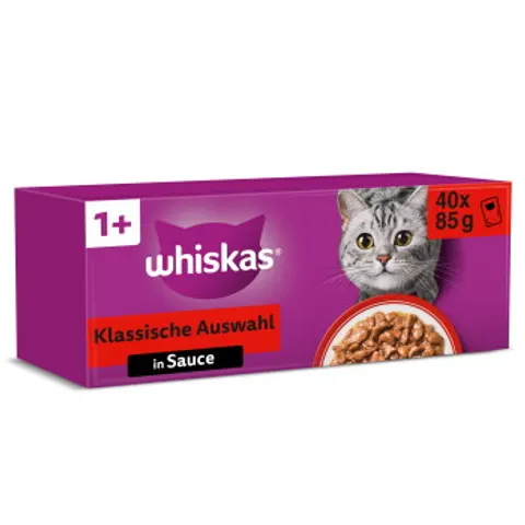 Whiskas Mega Pack 1+ sélection classique en sauce 40x85 g – image 2