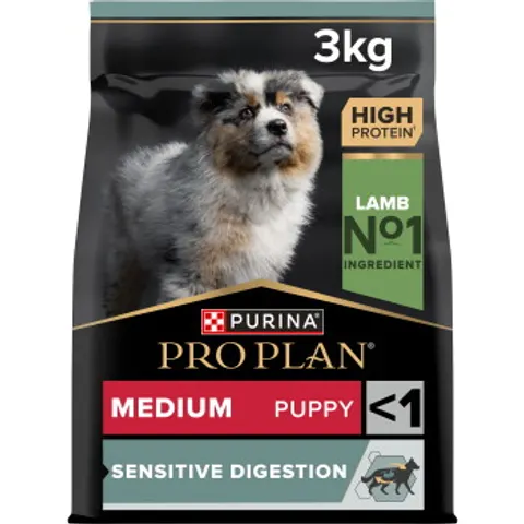 PRO PLAN Puppy Medium Sensitive Digestion Agneau 3 kg – image 1
