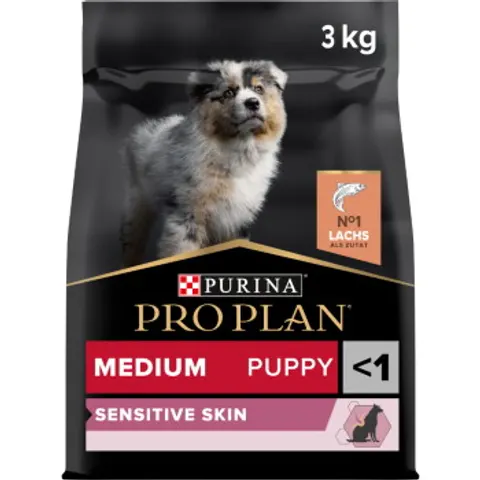 PRO PLAN Puppy Medium Sensitive Skin Lachs 3 kg – Bild 2