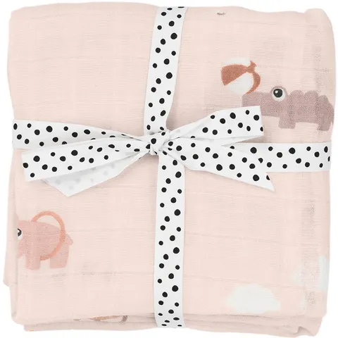 Done By Deer Playground Multidoek - 2-Pack - Powder – afbeelding 2
