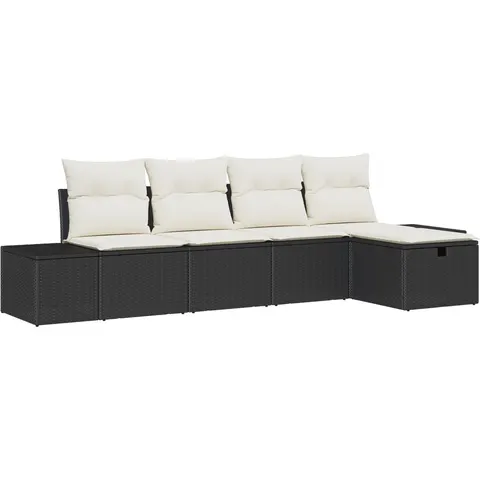 vidaXL Ensemble de Canapés 5 pc polyrotin – 408075 – image 2