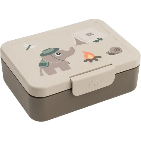 Done By Deer Lunchbox Met Verdeler - Tiny Trails - Sand – afbeelding 2