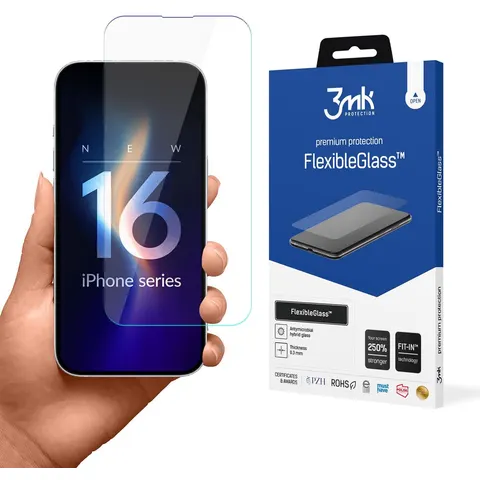 Apple iPhone 16 - 3mk Flexibel Glas – afbeelding 2