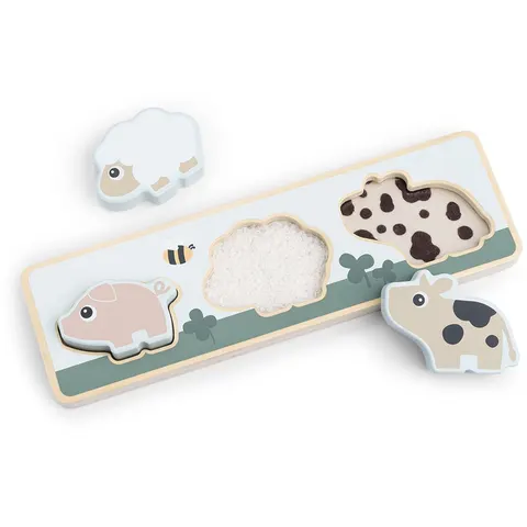 Done By Deer Sensorische Puzzel Tiny Farm Colour Mix – afbeelding 2