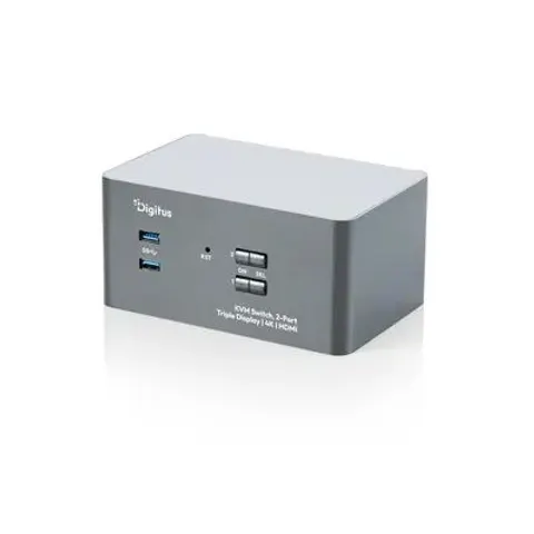 DIGITUS KVM Switch, 2-Port, Triple-Display. 4K, HDMI – Bild 2