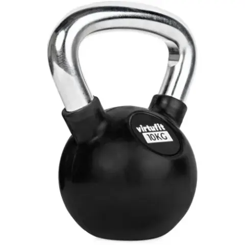 Kettlebell caoutchouc/chrome VirtuFit – Noir – 508909 – image 2