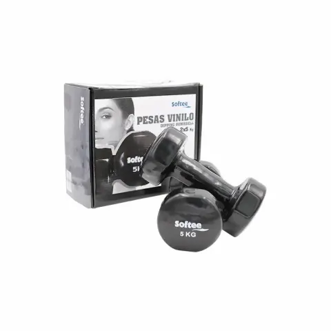 Paire d'haltère vinyle Softee – Noir – image 2