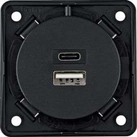 BERKER Integro USB Ladesteckdose USB-A, USB-C anthrazit matt – Bild 2