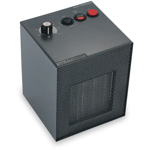 Heizlüfter "Ecovoss Ecomat 2000 Classic Plus 1800 W schnelle Wärme", schwarz, B:14,5cm H:18cm T:14cm, Heizstrahler, Heizlüfter schwarz Einheitsgröße – Bild 2