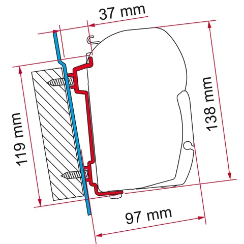Fiamma Adapter Ford Transit High Roof – Bild 2