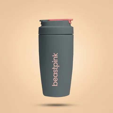 BeastPink Thermobecher (500 ml) in Grey – Bild 2