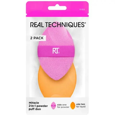 Real Techniques Miracle 2 In 1 powder puff duo 2 u – imagen 3