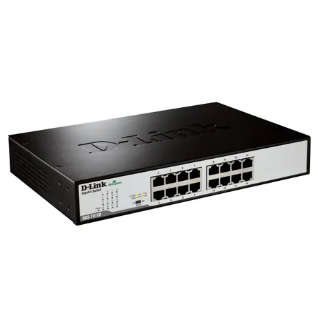 D-Link DGS-1016D/E network switch Unmanaged Black. Metallic – image 2