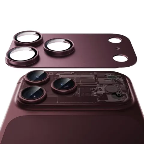 iPhone 18 Pro Max Armorite® Pro Camera Lens Protector (Full Coverage) - Deep Burgundy - Deep Burgundy – image 3