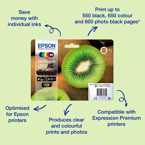 Epson Kiwi Singlepack Black 202 Claria Premium Ink – image 2