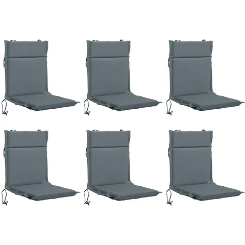 vidaXL Coussin de chaise à dossier bas GEMERT 6 pc 100 % polyester – 433019 – image 2