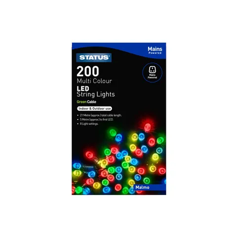 STATUS Malmo 200 LED String Lights - Multicoloured. 21m – image 2