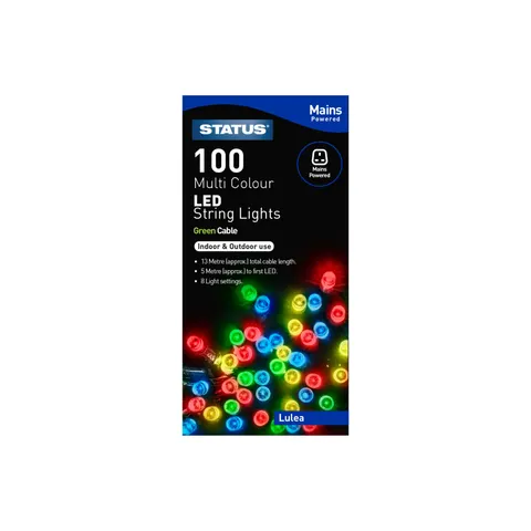 STATUS Lulea 100 LED String Lights - Multicoloured. 13m – image 2