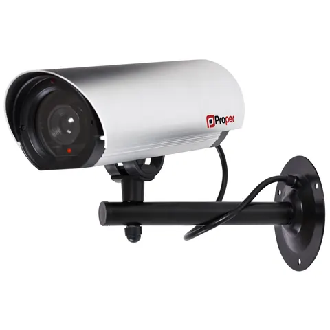 ProperAV Large Aluminium 23cm - Silver dummy security camera – image 2