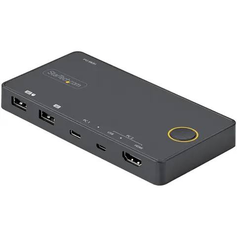StarTech.com 2 Port Hybrid USB-A + HDMI & USB-C KVM Switch - Singl – image 2