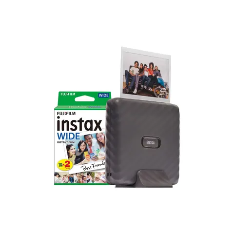 Fujifilm Instax Link Wide Printer - Mocha Grey - Printer + 20 Shot Pac – image 2
