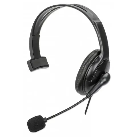 Manhattan Mono Over-Ear Headset (USB). Reversible Microphone Boom (pad – image 3