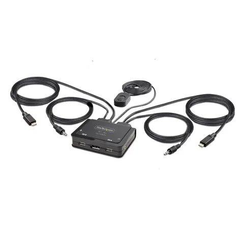 StarTech.com 2-Port USB-C Cable KVM Switch. 4K 60Hz DisplayPort Output – image 2