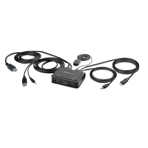 StarTech.com 2-Port Hybrid USB-C HDMI Cable KVM Switch. 4K 60Hz. Compa – image 2