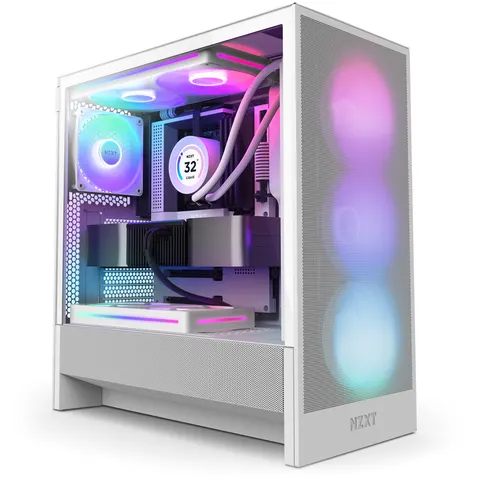 NZXT H5 Flow RGB Midi Tower White – image 2