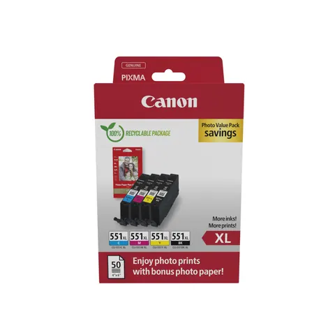 Canon 6443B008/CLI-551XL Ink cartridge multi pack high-capacity CLI Bk – image 2