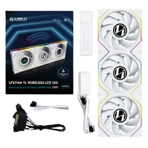 Lian Li 12TLLCD1W3W computer cooling system Computer case Fan 12 cm Wh – image 2