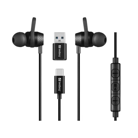 Sandberg USB-C/A In-Earset with Line-Mic – image 2