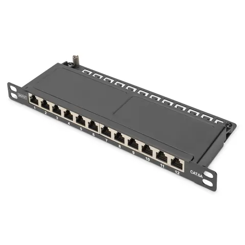 Digitus CAT 6A Slim Patch Panel. shielded. 12-port. 0.5 U. 10". b – image 2