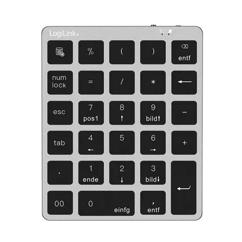 LogiLink ID0212 numeric keypad Laptop/PC Bluetooth Grey – image 2