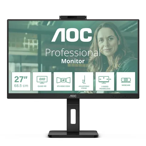 AOC Q27P3QW Computer Monitors - 27 Inches - Black – image 2