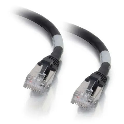 C2G 0.5m Cat6a Booted Shielded (STP) Network Patch Cable - Black – image 2