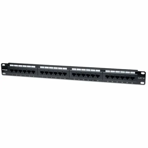Intellinet Patch Panel. Cat6. UTP. 24-Port. 1U. Black – image 2