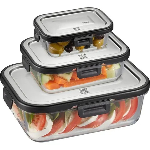 Milo Kitchen containers glass 3 pcs – image 2