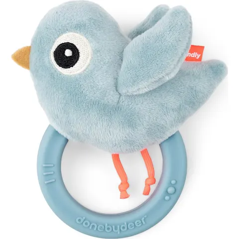 Done by Deer Sensory Rattle With Teether - Blue - Birdee – image 2