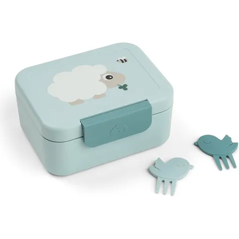 Done by Deer Tiny Lunch Box With Snack Picks - Tiny Farm Blue – image 2