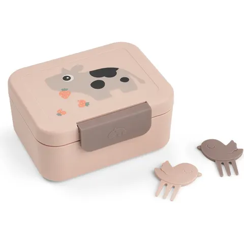 Done by Deer Tiny Lunch Box With Snack Picks - Tiny Farm Powder – Pink – image 2