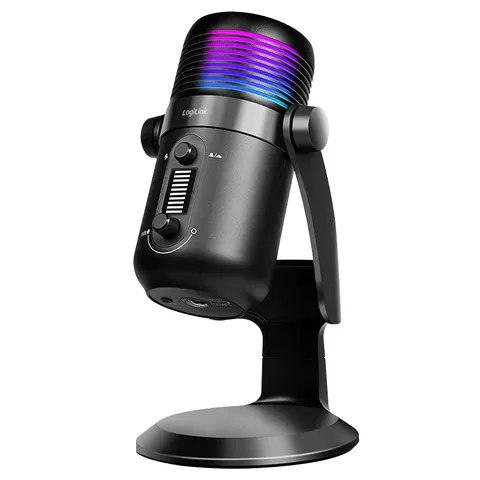 LogiLink Microphone. USB. Condenser microphone. RGB light. 192kHz. bla – image 2