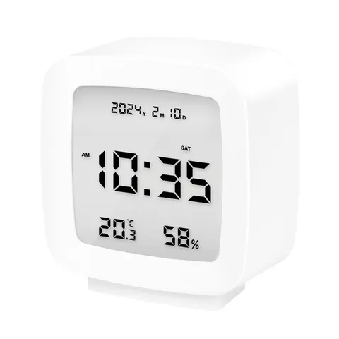 LogiLink Digital alarm clock. TV shape. white – image 2